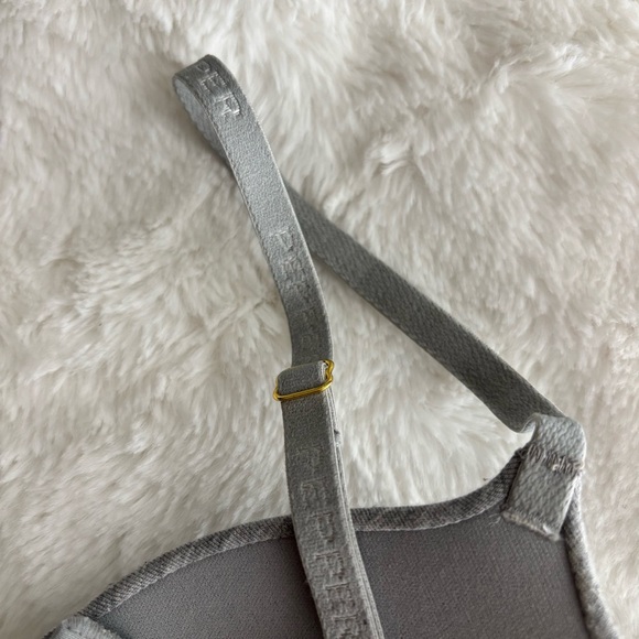 Pepper Supima Cotton Lift Up Bra in Heather Grey Size 34A Underwire Padded - Picture 9 of 15